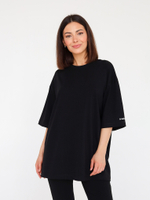 Футболка овер unisex, черная