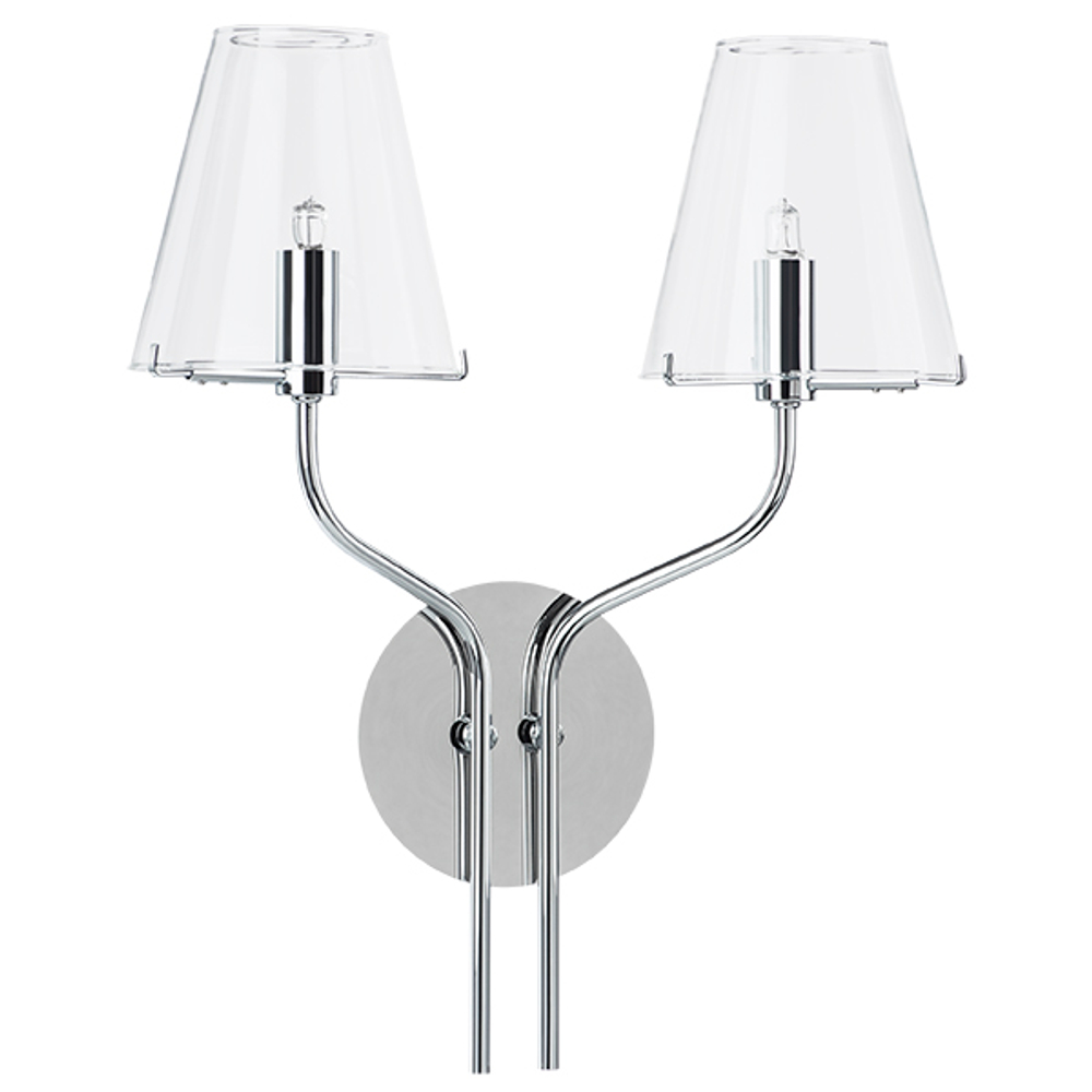 758624 Бра DIAFANO 2х40W G9 ХРОМ/ПРОЗРАЧНЫЙ