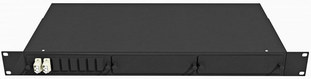 Кросс оптический стоечный  TopLAN КРС-Top-1U-04LC/U-OM2-BK