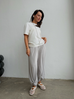 Брюки широкие на резинке