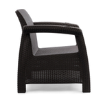 Кресло "Ротанг-плюс" 730*700*790мм без подушки (мокко)