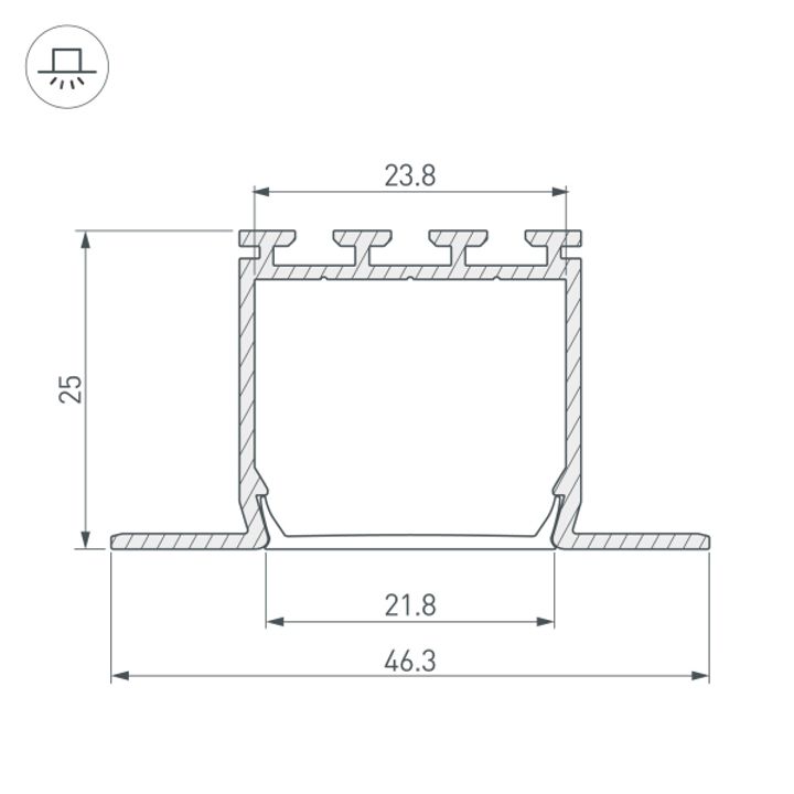 Профиль Arlight PLS-Lock-H25-FM-2000 White 033134