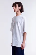 Футболка Гербарий Роза Экрю