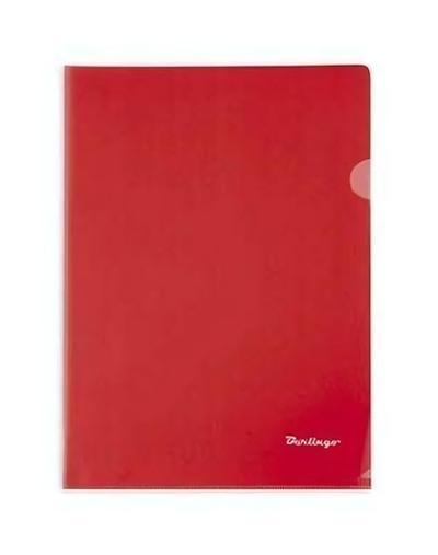 Папка-уголок А4 180мкм. пласт. красная 1/400 (Berlingo)