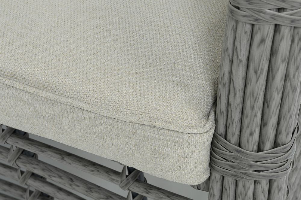 "Ницца" диван из искусственного ротанга трехместный, цвет серый