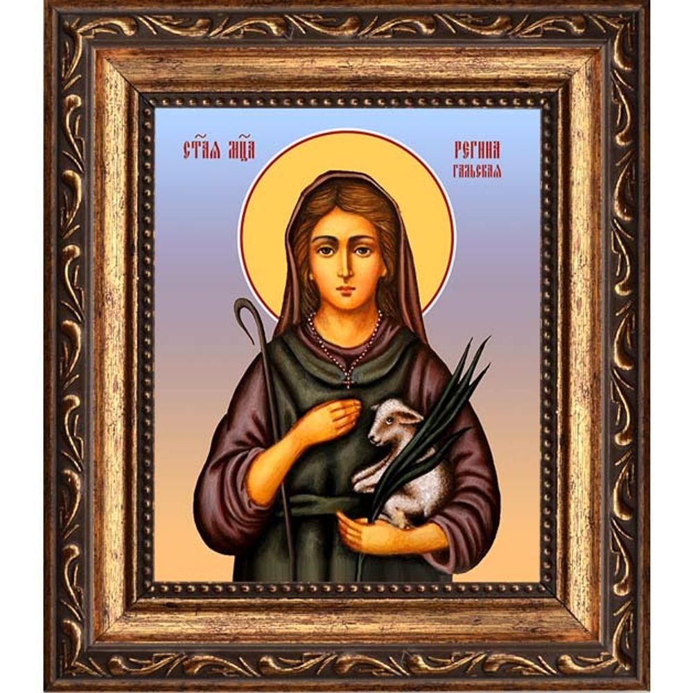 Регина Отонская (Гальская) дева, мученица. Икона на холсте.