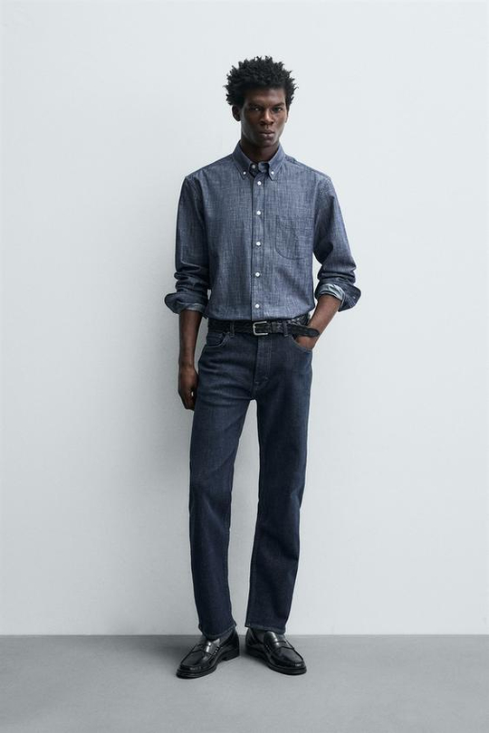 ZARA ДЖИНСЫ SLIM FIT, СИНИЙ