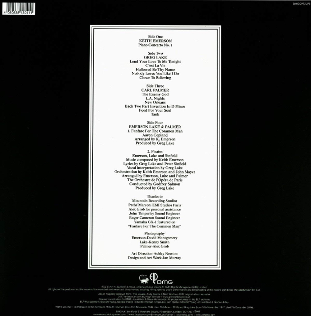 Emerson, Lake & Palmer / Works Volume 1 (2LP)