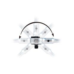 KING TONY (2752-06G) Трещотка 1/4", 150 мм, 72 зубца, дисковый механизм, поворотная голова с кнопкой