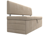 Диван кухонный прямой Стоун, Бежевый, Велюр, 107236