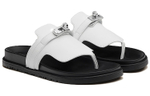 HERMES Empire Flip Flops Women"s White Black