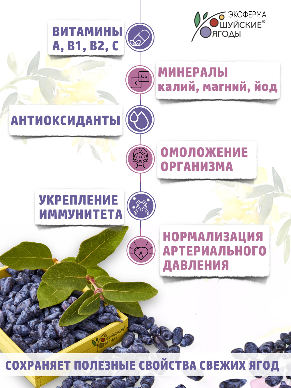 Мармелад из жимолости с фруктозой, 300 г