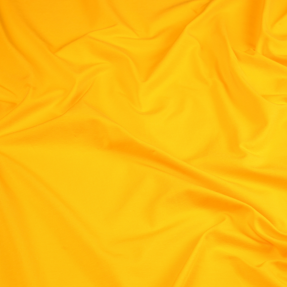 Кулирная гладь, 92% хлопок, 8% ПУ(эластан), 190 гр/м2, жёлтый (11396)