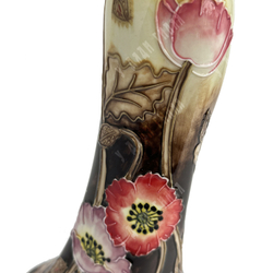 Дама с маками. Фарфор, лепнина, роспись. Италия, Pavone. 1980-90-е