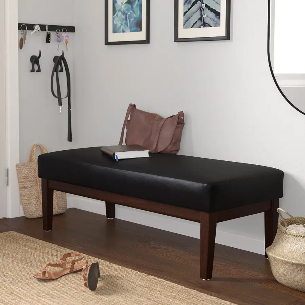 Скамья - IKEA EKENÄSET/EKENASET/ЭКЕНАСЕТ ИКЕА, 40х112 см, черный