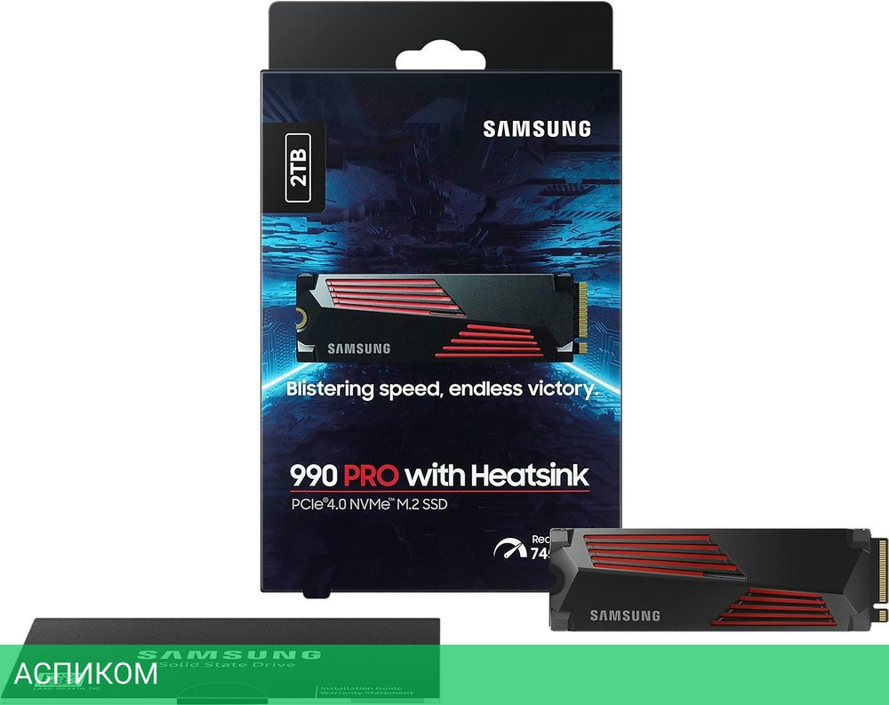 SSD диск Samsung 990 Pro 2Tb (MZ-V9P2T0CW)
