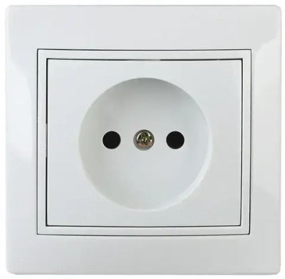 Розетка Intro Plano 1-201-01 без заземления 2P 16А-250В IP20 скрытой установки белая