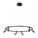 Подвесная светодиодная люстра Arte Lamp RING A2186SP-1BK
