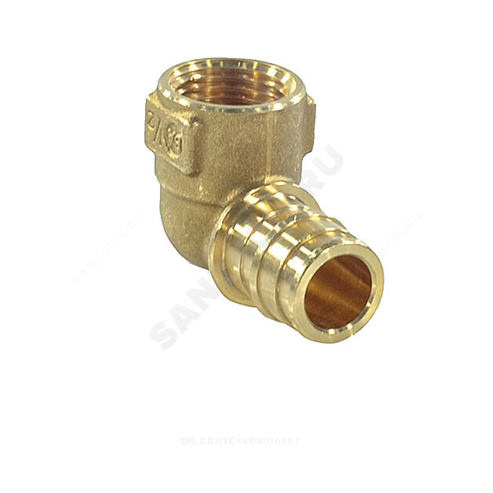 Угольник для PE-X труб радиальный латунь Дн 20х1/2" ВР GX129 Giacomini GX129Y034