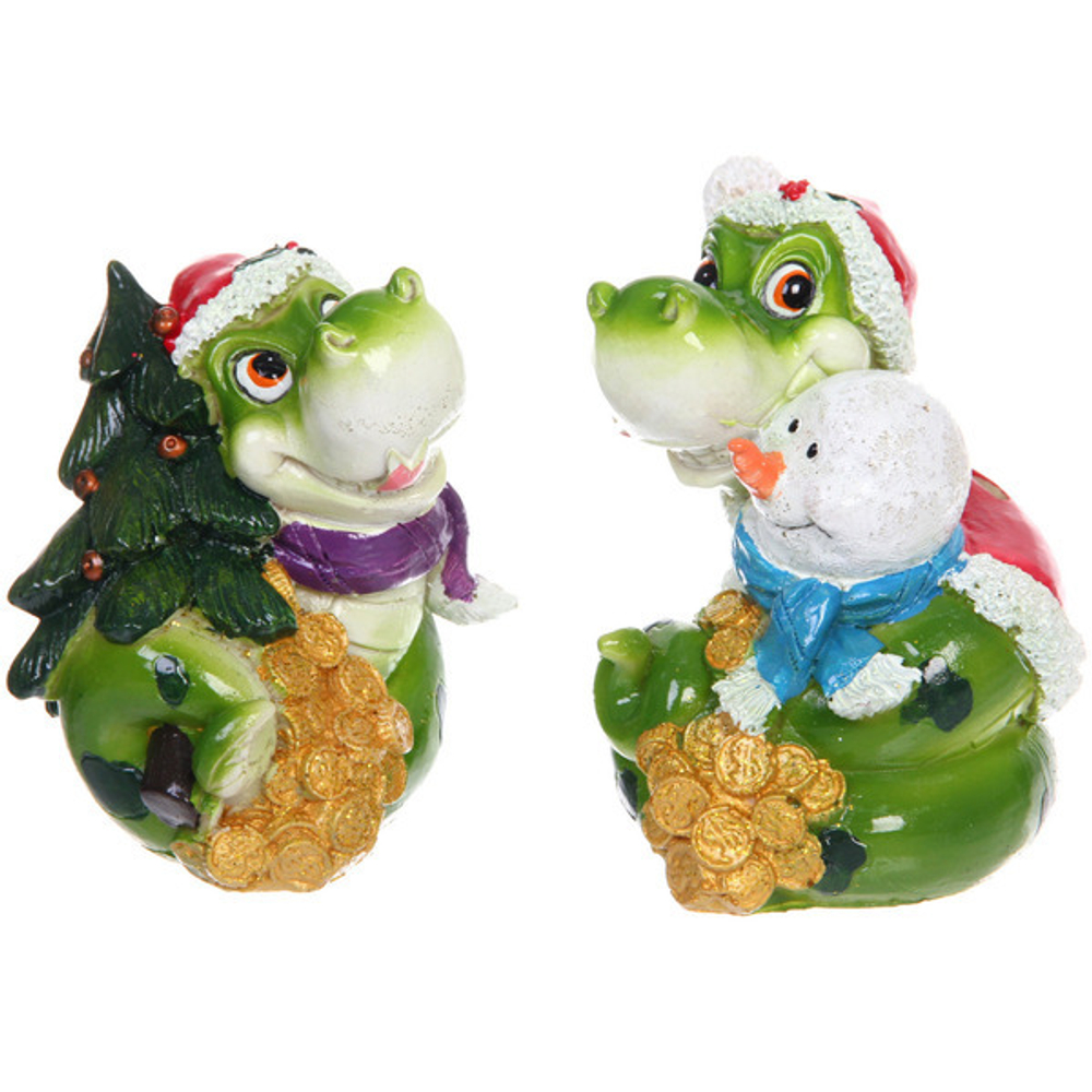 Фигурка новогодняя «Змейка - Зимняя пора» 9*8*11,5 см, микс