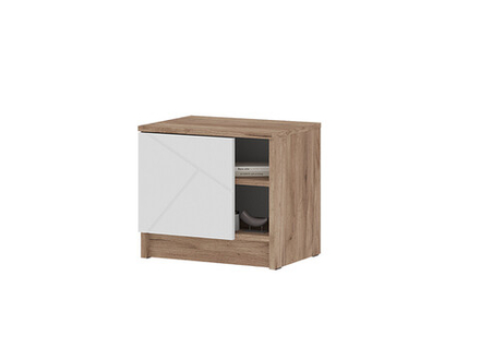 Орегон ТБ 03 Тумба прикроватная МДФ Белый супермат