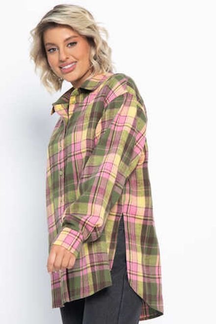 Рубашка Дэлли (зелено-розовая) Б15106-7М LT Collection