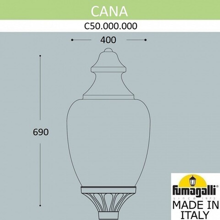 Плафон полимерный Fumagalli Cana C50.000.000.AYE27