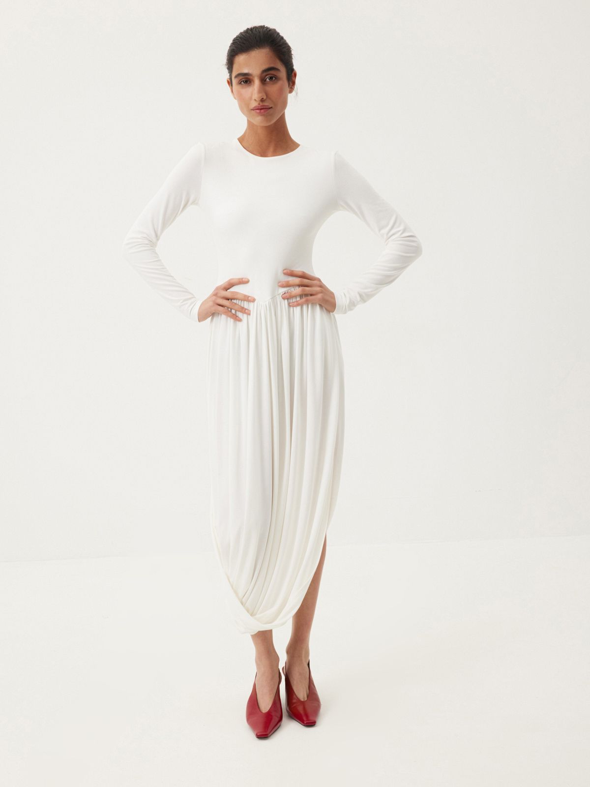 Архитектурное платье Cream Mousse