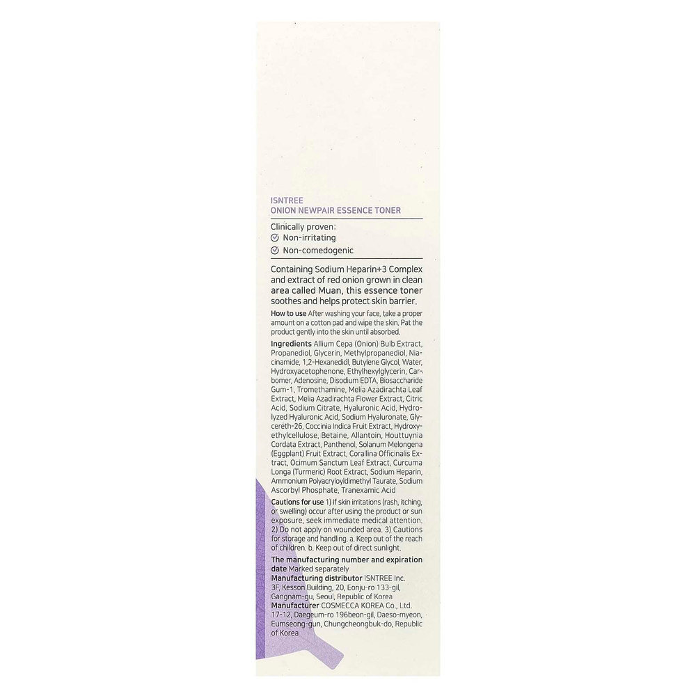 ISNtree, Newpair Essence, тонер с луком, 200 мл (6,76 жидк. унции)