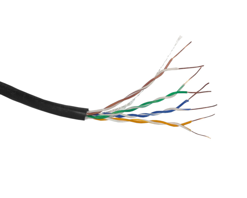 Кабель витая пара UTP 4PR, Cat.5e Ship OUTDOOR PremieumU/UTP  4*2*0.51 Cu,внешний,305 м с тросом (Sk