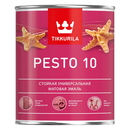Эмаль Tikkurila PESTO 10 База С  (0,9л) Под колеровку