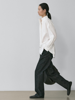 Massimo Dutti Джинсы прямого кроя с высокой талией, темно-синий