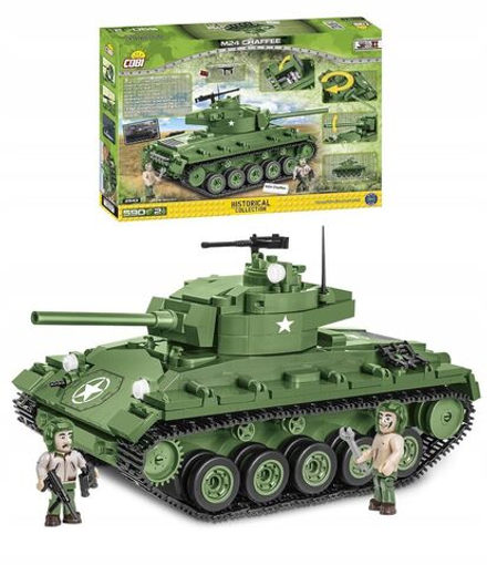 Конструктор пластиковый Cobi M24 Chaffee - Танк М24 Чаффи 590эл. - Коби 2543