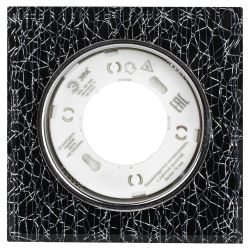 Встраиваемый светильник со светодиодной подсветкой ЭРА DK LD50 WH/BK GX53 белый черный | Встраиваемые LED светильники