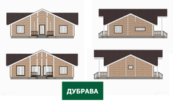 Дом из клееноог бруса проект "Дубрава"