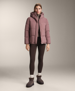 Oysho Водоотталкивающая утепленная куртка Primaloft®, фиолетово-розовый