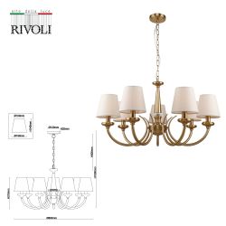 Люстра Rivoli Carissa 2073-307 7 х Е14 40 Вт классика | Rivoli