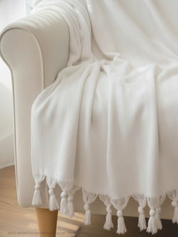 Плед-покрывало из хлопка Berlino, цвет Кремовый