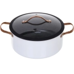 Кастрюля «White Night» 4,5л, стеклянная крышка, 24*10,5см