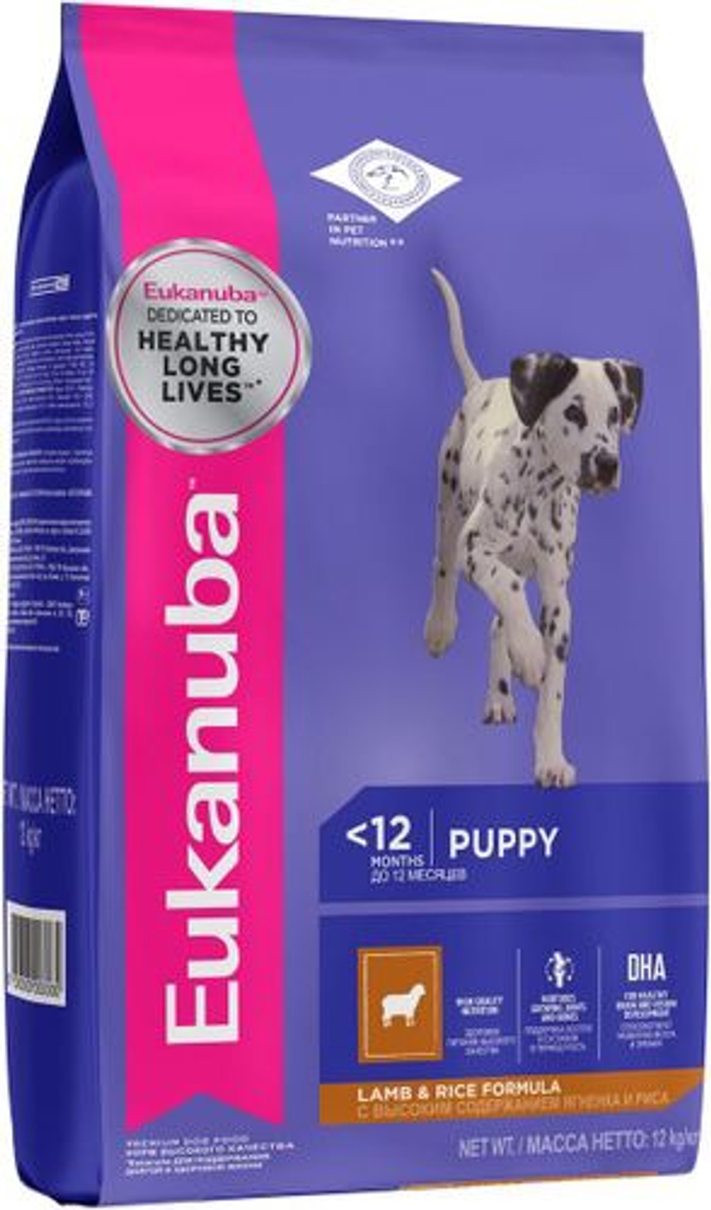 Сухой корм Eukanuba Puppy для щенков мелких и средних пород до 12 месяцев с ягненком 7 кг
