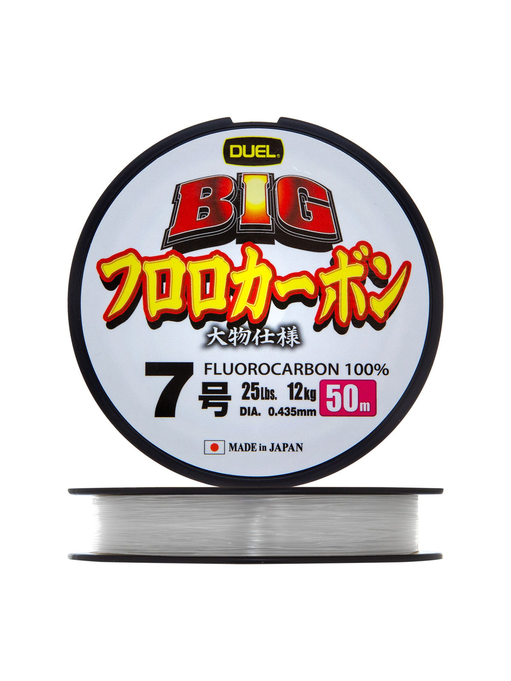 Флюорокарбоновая леска для рыбалки Duel Big Fluorocarbon 100%, 0,66 мм, 50 м, 25 кг, прозрачный