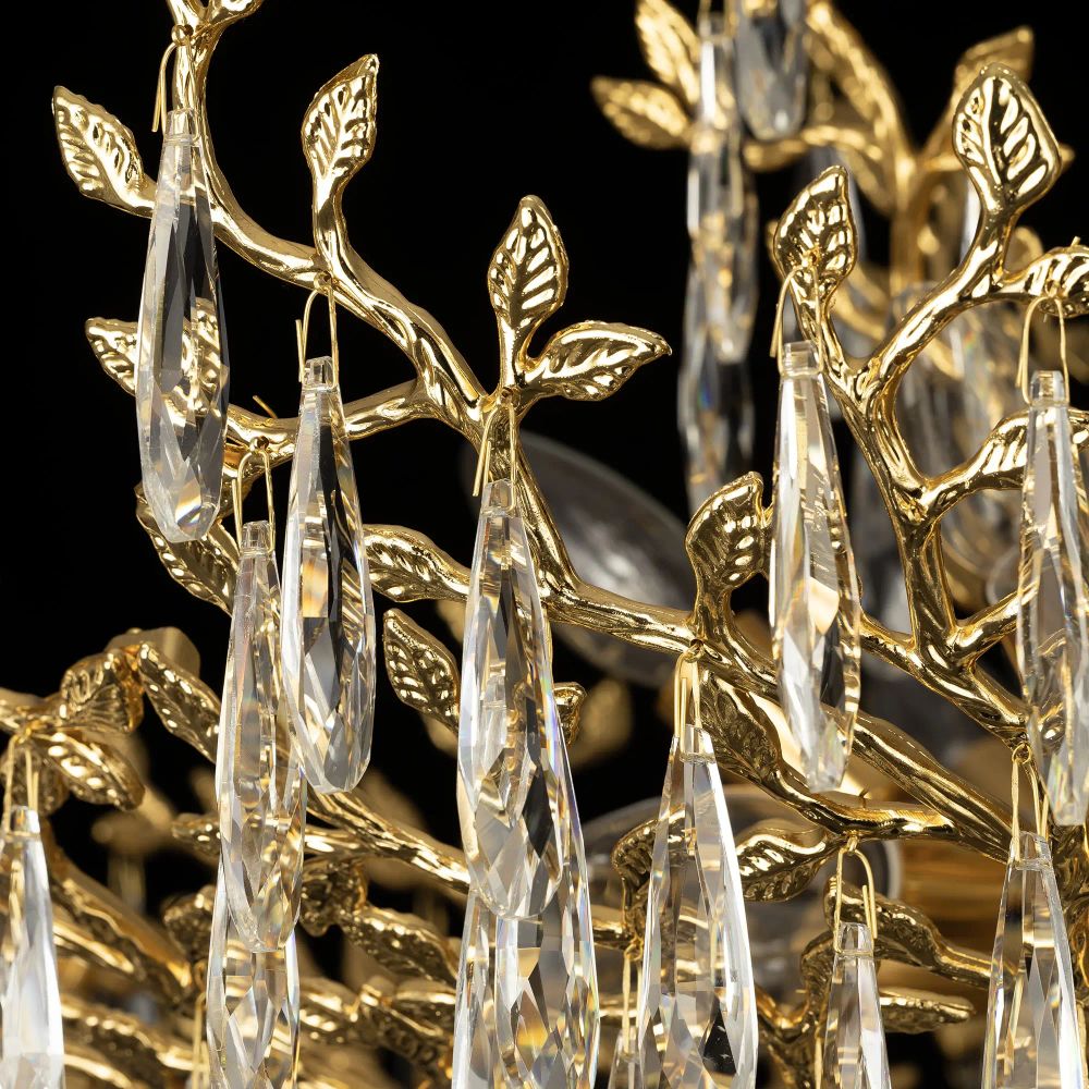 Citilux RITZ CL310122 Люстра хрустальная подвесная Золото