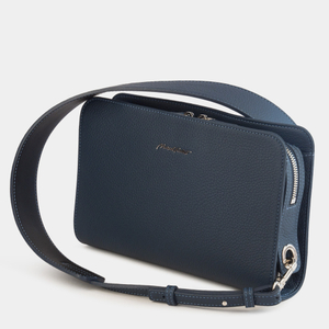 Сумка Emilie из кожи теленка, синего цвета