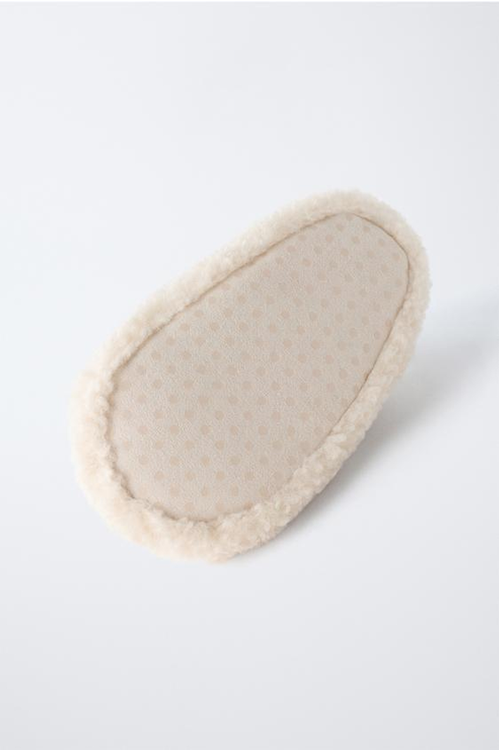 ZARA ДОМАШНИЕ ТАПОЧКИ С ОТДЕЛКОЙ, ЭКРЮ