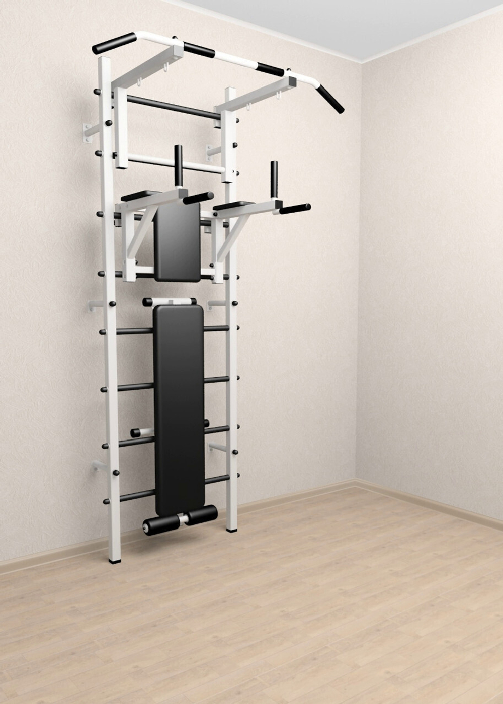 Шведская стенка Sv Sport усиленная 605 (Турник стандарт/Брусья/Скамья)