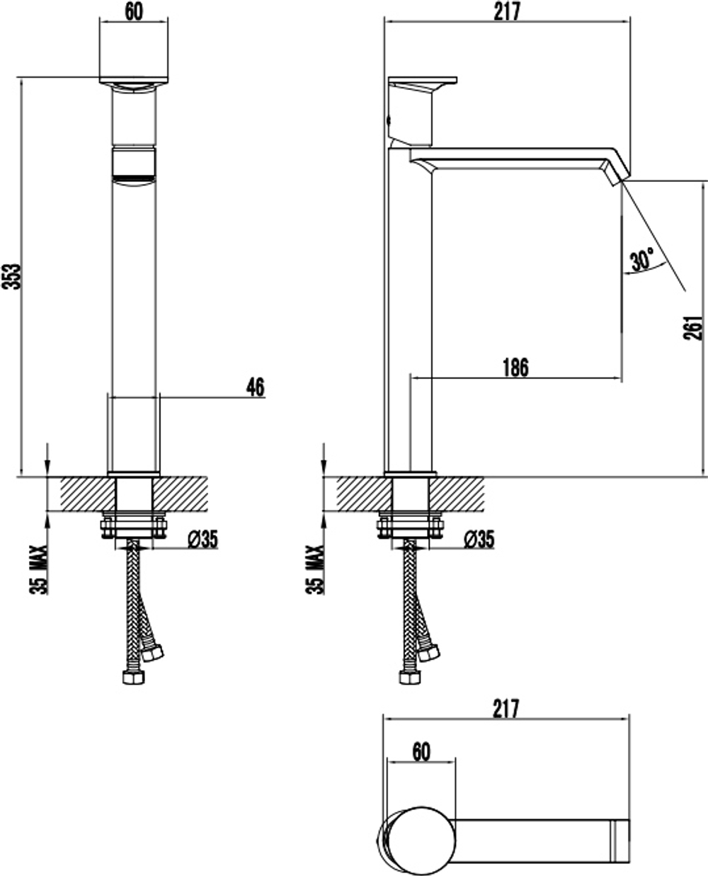 Смеситель для раковины STWORKI Лерум S04020CR хром