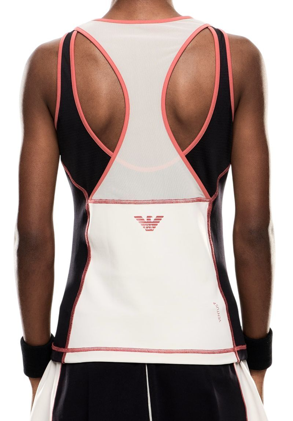 Женский топ теннисный EA7 Tennis Pro Freestyle - black/vapor blue