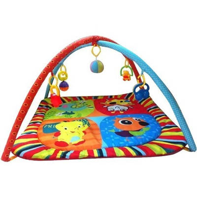 Игровой развивающий коврик с погремушками Зверята 2 83х49 см