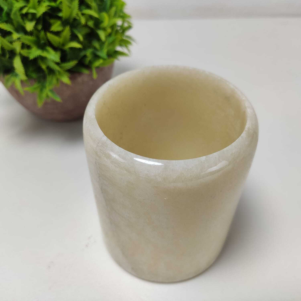 Стакан из оникса BL White MO-6338