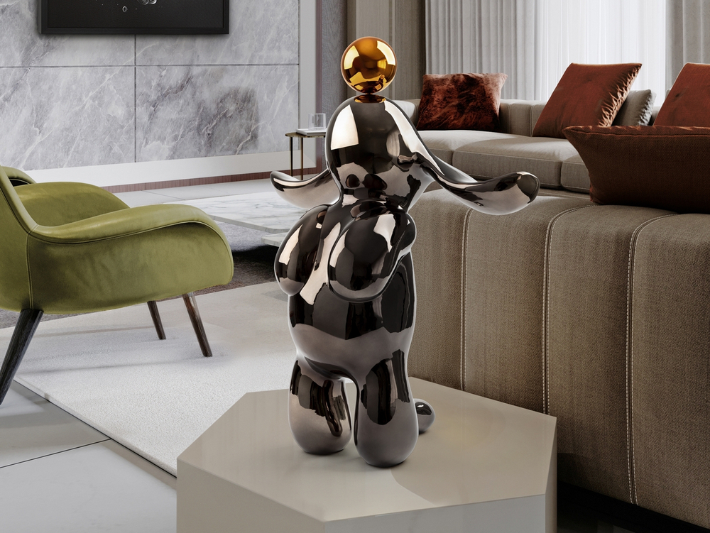 Conejo Декоративная фигура medium серый/оранжевый